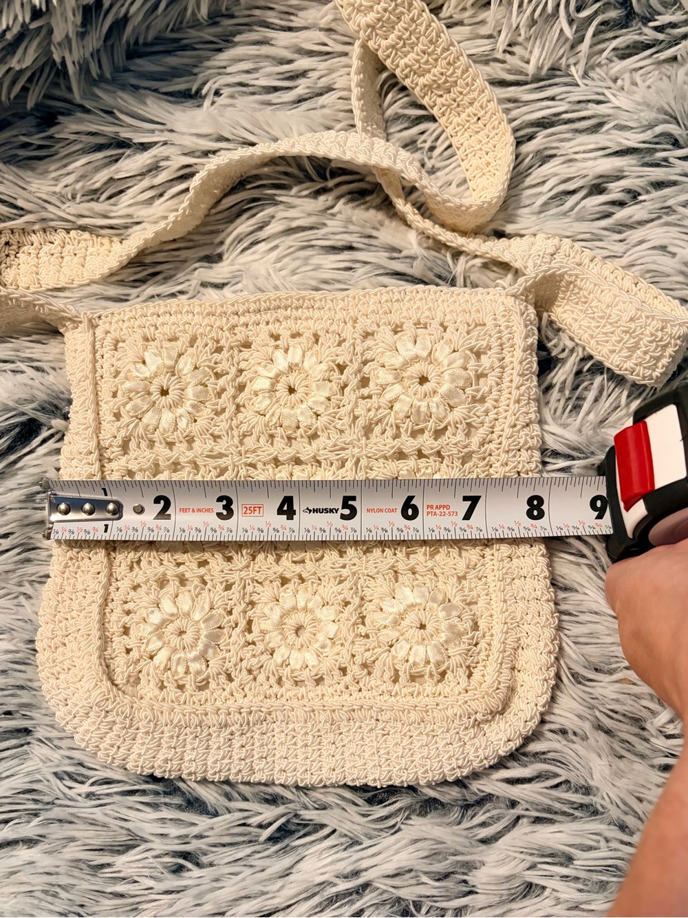 Boho Crochet Shoulder Bag - Picture 6 of 9